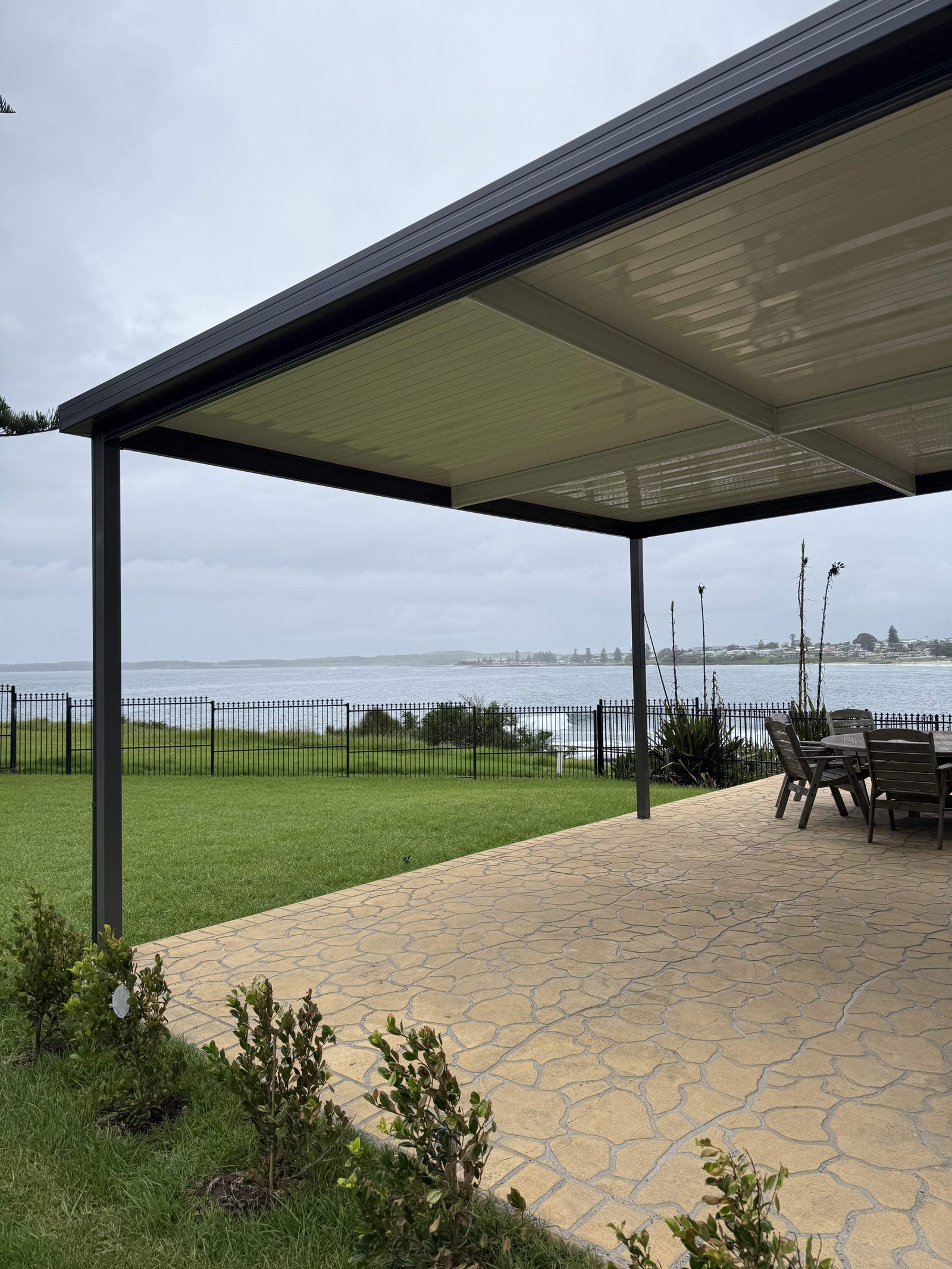 Alfresco verandah over a paved patio